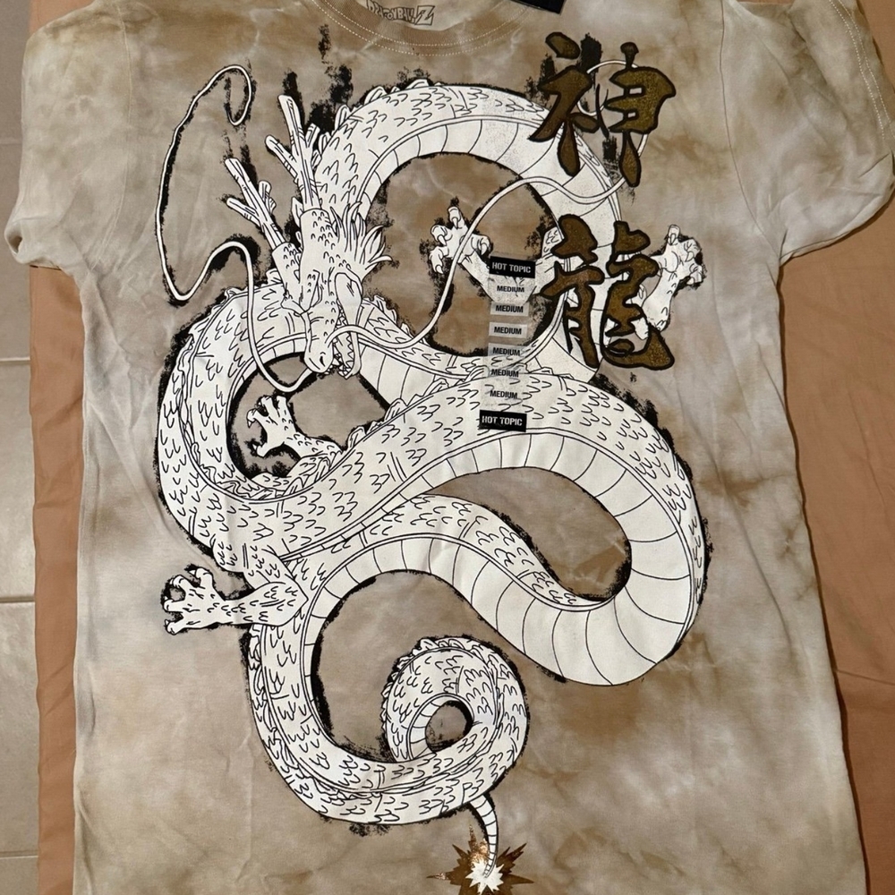 Hot Topic DBZ Shenron Tie Dye Shirt (Size M but fits like S)